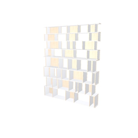Boekenkast op maat  (H248cm - B200 cm)