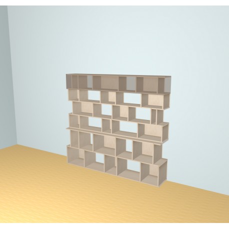Custom bookcase  (H179cm - W200 cm)