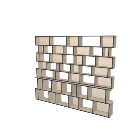 Custom bookcase  (H203cm - W250 cm)