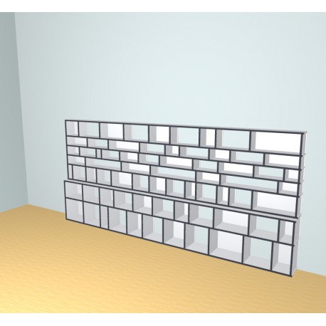 Meuble Bibliothèque sur-mesure (H158cm - L350 cm)