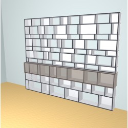 Custom bookcase  (H251cm - W318 cm)