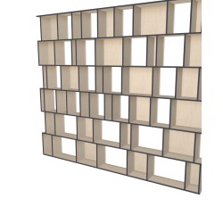 Custom bookcase  (H283cm - W330 cm)