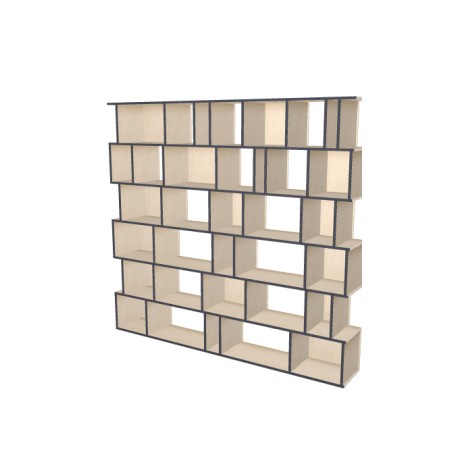 Boekenkast op maat  (H218cm - B234 cm)