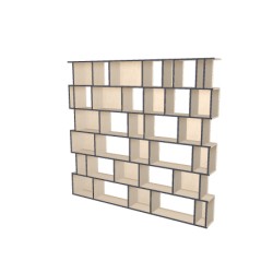 Custom bookcase  (H218cm - W234 cm)