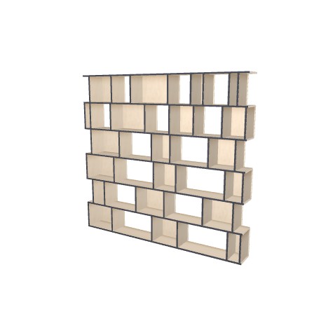Boekenkast op maat  (H218cm - B234 cm)
