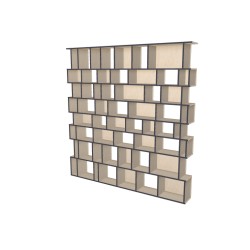 Boekenkast op maat  (H237cm - B230 cm)