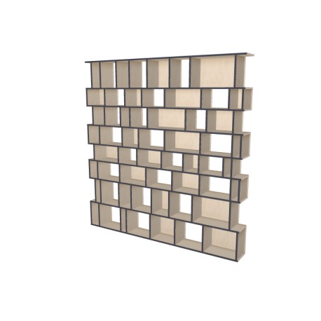 Boekenkast op maat  (H237cm - B230 cm)