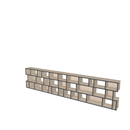 Custom bookcase  (H81cm - W350 cm)