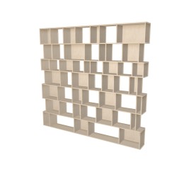 Boekenkast op maat  (H243cm - B259 cm)