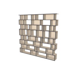Boekenkast op maat  (H225cm - B227 cm)