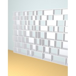 Boekenkast op maat  (H248cm - B350 cm)