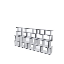 Boekenkast op maat  (H129cm - B260 cm)