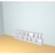 Boekenkast op maat  (H73cm - B250 cm)