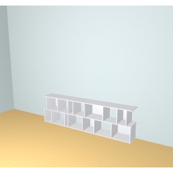 Boekenkast op maat  (H73cm - B250 cm)
