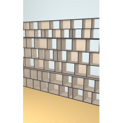 Boekenkast op maat  (H238cm - B323 cm)