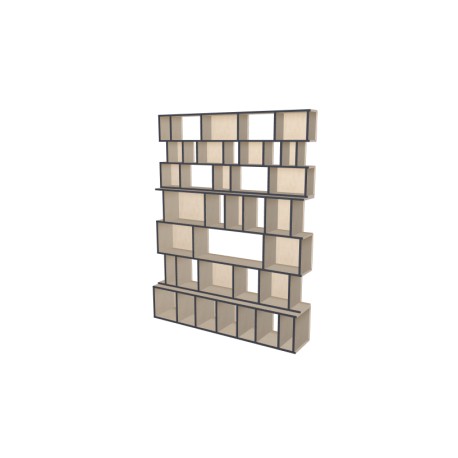 Boekenkast op maat  (H224cm - B175 cm)