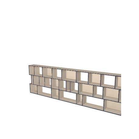 Custom bookcase  (H109cm - W350 cm)