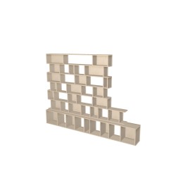 Boekenkast op maat  (H185cm - B250 cm)
