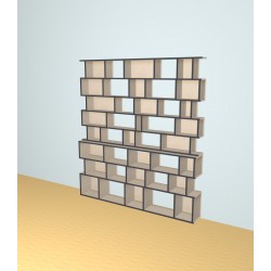 Boekenkast op maat  (H218cm - B200 cm)