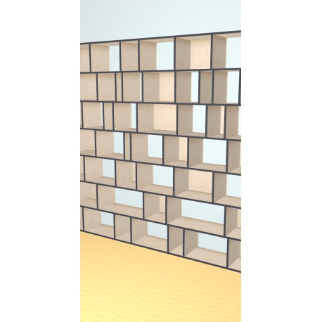 Custom bookcase  (H252cm - W292 cm)