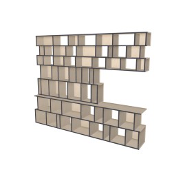 Custom bookcase  (H224cm - W280 cm)