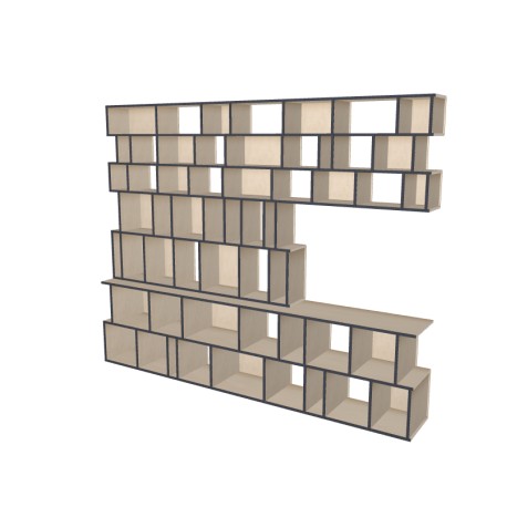Custom bookcase  (H224cm - W280 cm)