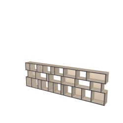 Custom bookcase  (H93cm - W300 cm)