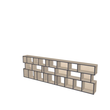 Custom bookcase  (H93cm - W300 cm)