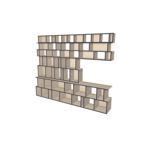 Custom bookcase  (H224cm - W280 cm)