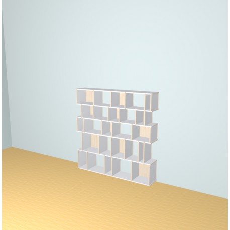 Meuble Bibliothèque sur-mesure (H153cm - L150 cm)