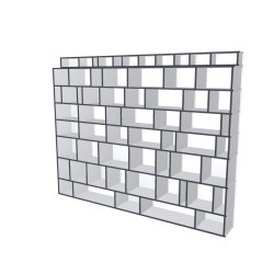 Custom bookcase  (H224cm - W285 cm)