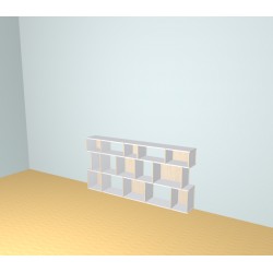 Custom bookcase  (H99cm - W200 cm)