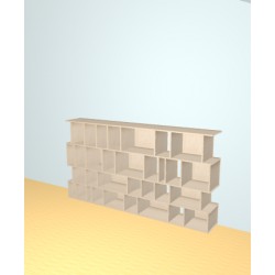 Custom bookcase  (H129cm - W240 cm)