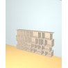 Custom bookcase  (H129cm - W240 cm)