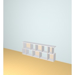 Custom bookcase  (H73cm - W200 cm)