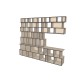 Custom bookcase  (H230cm - W280 cm)