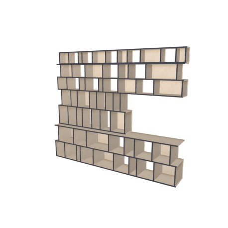 Custom bookcase  (H230cm - W280 cm)