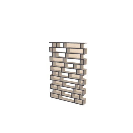 Boekenkast op maat  (H179cm - B120 cm)