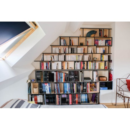 Custom bookcase  (H239cm - W264 cm)