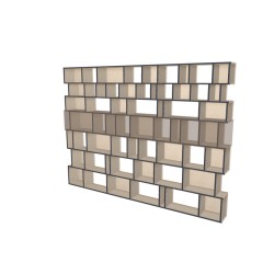 Boekenkast op maat  (H222cm - B300 cm)
