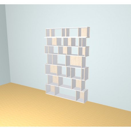 Boekenkast op maat  (H225cm - B151 cm)