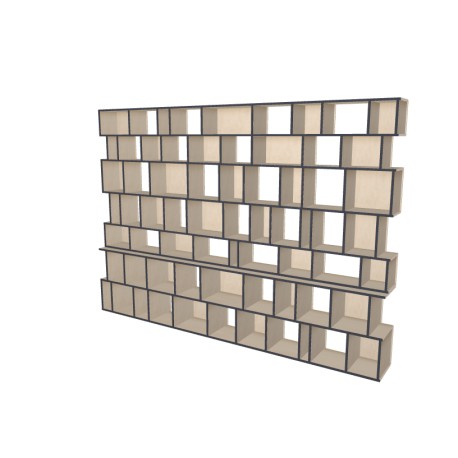 Custom bookcase  (H229cm - W320 cm)