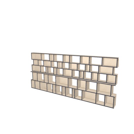 Meuble Bibliothèque sur-mesure (H153cm - L350 cm)