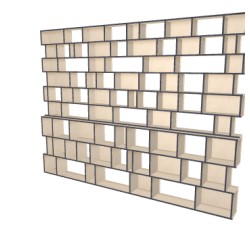 Meuble Bibliothèque sur-mesure (H263cm - L350 cm)