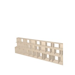 Boekenkast op maat  (H90cm - B297 cm)