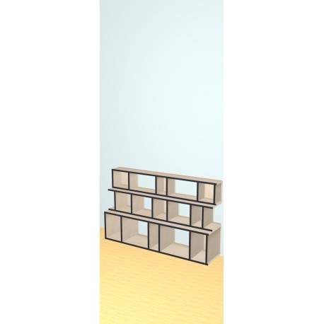 Custom bookcase  (H92cm - W151 cm)