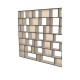 Custom bookcase  (H252cm - W260 cm)