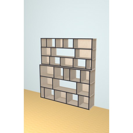 Custom bookcase  (H193cm - W174 cm)
