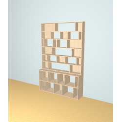 Custom bookcase  (H230cm - W152 cm)