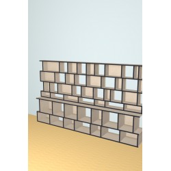 Custom bookcase  (H161cm - W276 cm)